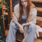  vintage style denim jumpsuit capturing 70s fashion vibes designed by Thor sister since 1969 for bold confident women