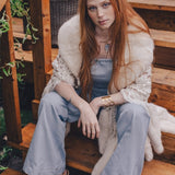  vintage style denim jumpsuit capturing 70s fashion vibes designed by Thor sister since 1969 for bold confident women