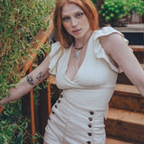 Pantalones cortos marineros Sally - Blanco