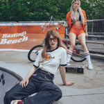 Soulful ringer t shirt - white with navy trim - Soul Sister since 1969