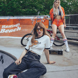 Soulful ringer t shirt - white with navy trim - Soul Sister since 1969