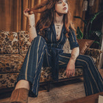 Striped Diva Jumpsuit Retro Onesie Soul Sister since 1969