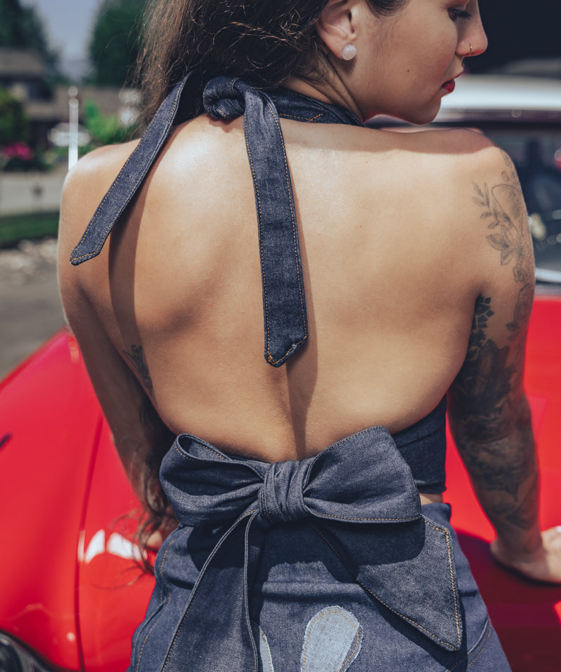 Holly Halter top - Denim- Soul Sister since 1969