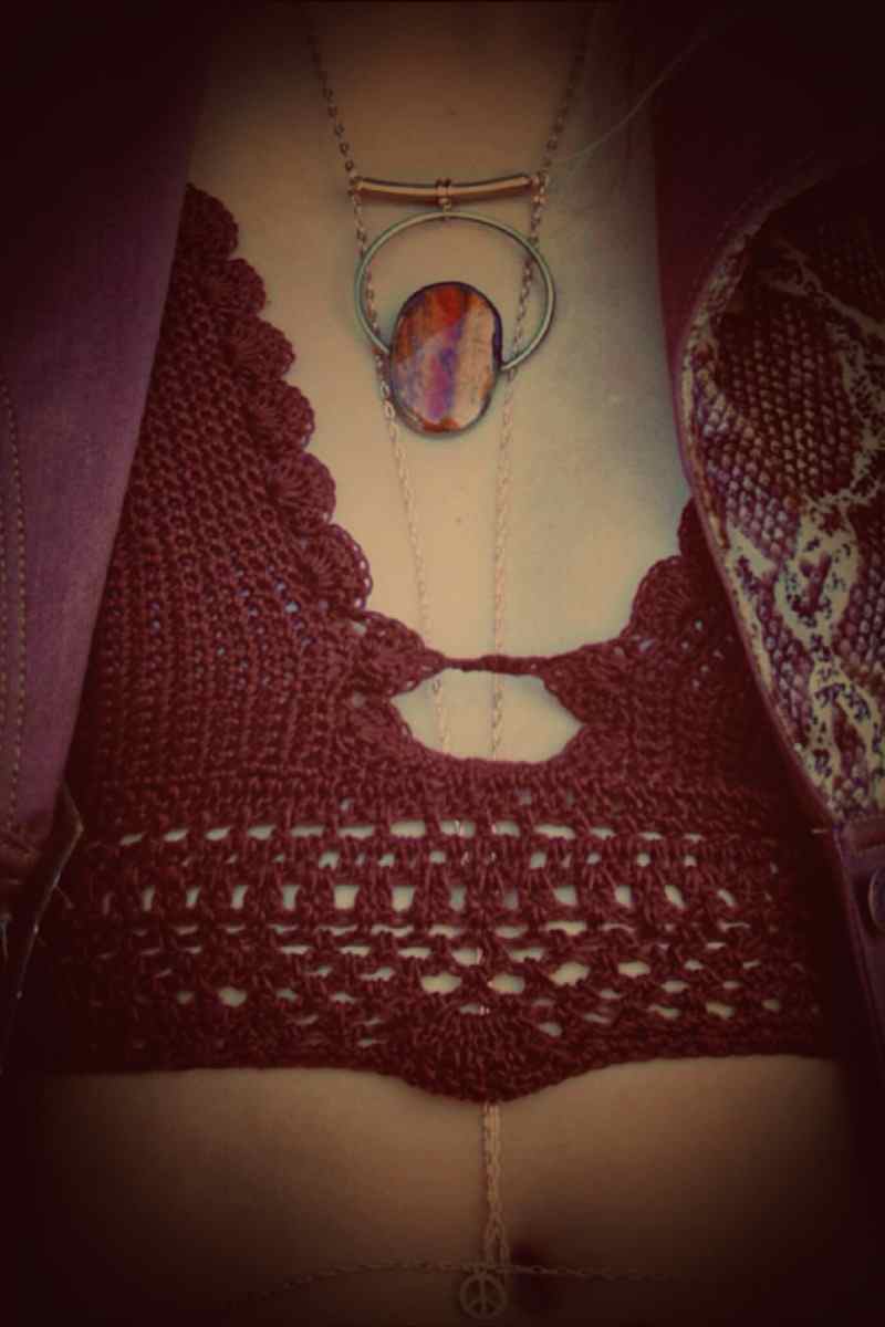 Tree Hugger Orb - Jasper 18kt body chain necklace