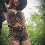 Janice vegan faux suede waistcoat - Brown