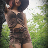 Janice vegan faux suede waistcoat - Brown