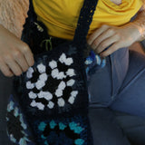 One of a kind Granny square bag - blue/ white - Carol Meyer crochet originals