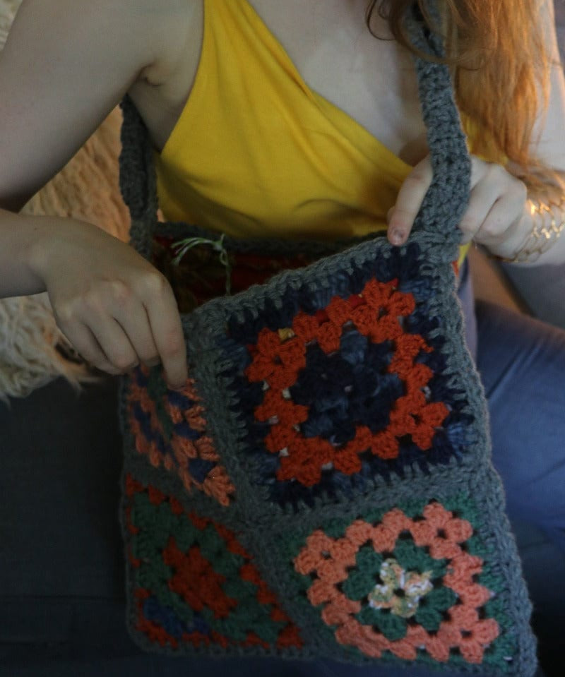One of a kind Granny Square bag - Carol Meyer Crochet Originals