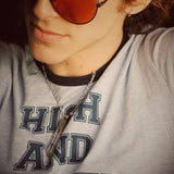 High & Mighty t shirt - Blue - Soul Sister since 1969