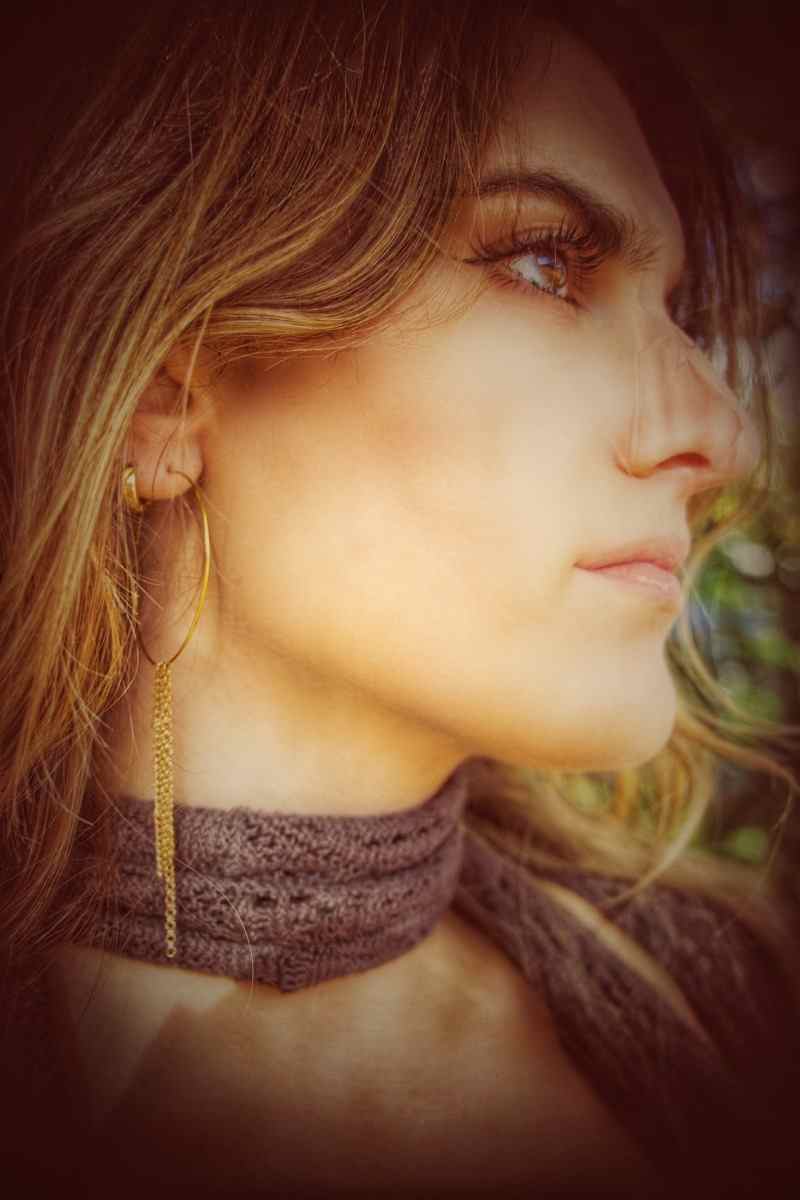 Endless Hoop Earrings - 18KT gold chain