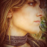 Endless Hoop Earrings - 18KT gold chain