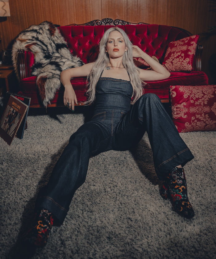 Jackie jumpsuit - Black Denim - Soul Sister since 1969