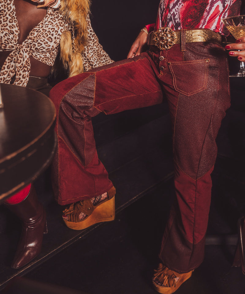 Janice patchwork Bell bottom Jeans - Soul Sister since 1969