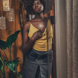 Jeanie Skirt - Denim Pinstripe - Soul Sister since 1969