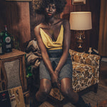 Jeanie Skirt - Denim Pinstripe - Soul Sister since 1969