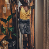 Jeanie Skirt - Denim Pinstripe - Soul Sister since 1969