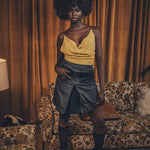 Jeanie Skirt - Denim Pinstripe - Soul Sister since 1969