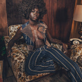 Farrah Waistcoat - Denim & faux suede - soul sister since 1969