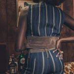 Farrah Waistcoat - Denim & faux suede - soul sister since 1969