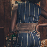 Farrah Waistcoat - Denim & faux suede - soul sister since 1969