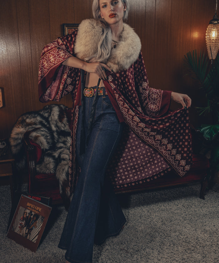 Jeanie Bell Bottom Jeans - Dark Blue