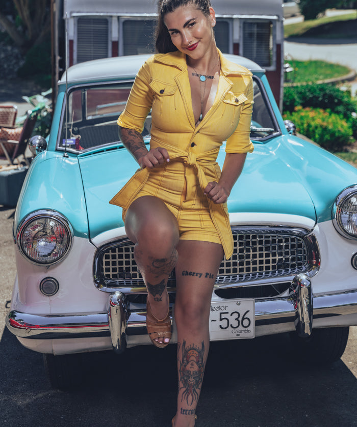 Little Diva Romper - Yellow Soul Sister since 1969