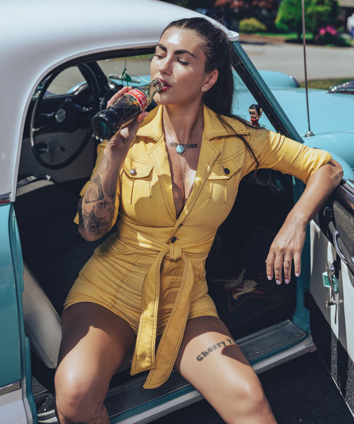 Little Diva Romper - Yellow Soul Sister since 1969