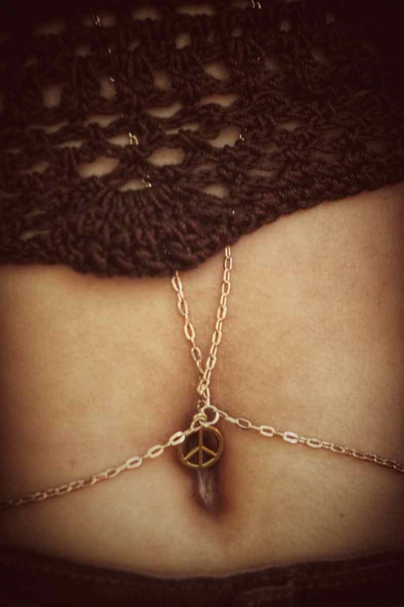 Tree Hugger Orb - Jasper 18kt body chain necklace