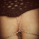 Tree Hugger Orb - Jasper 18kt body chain necklace