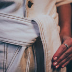 Stretch corduroy cream Diva jumpsuit with dramatic bell bottoms  designed for chic, sexy retro 70's inspired  silhouette