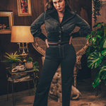 Soul Sister since '69 - Farrah Cropped Jacket  - Black