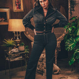 Soul Sister since '69 - Farrah Cropped Jacket  - Black