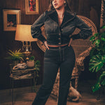 Soul Sister since '69 - Farrah Cropped Jacket  - Black