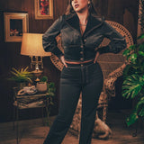 Soul Sister since '69 - Farrah Cropped Jacket  - Black