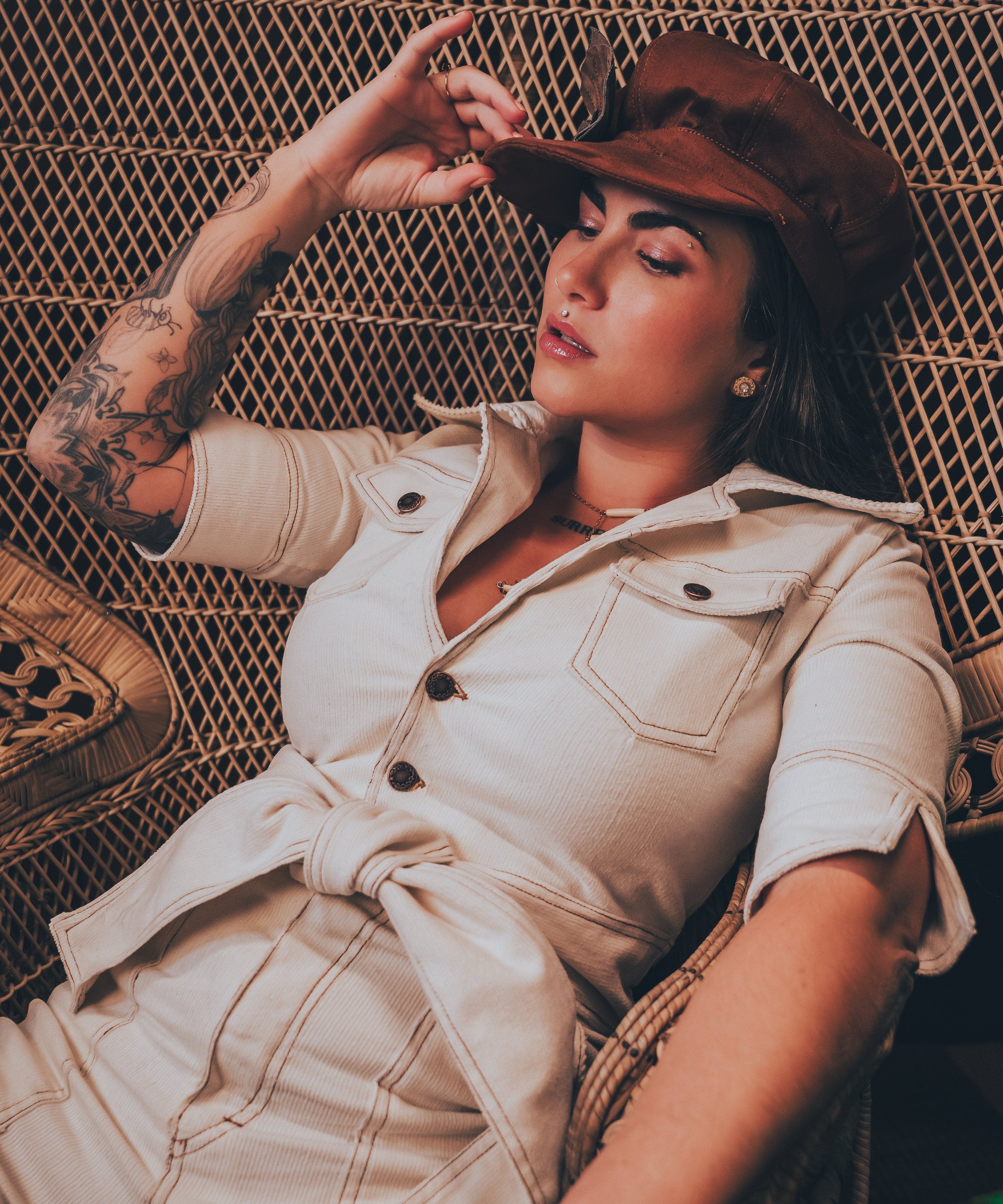 Soul Sister Since 1969 - Paper Girl Hat - Tobacco