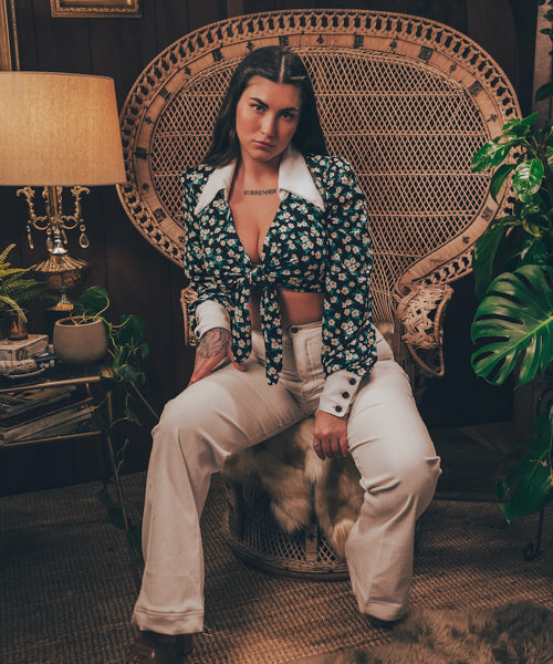 Soul Sister since 1969 - Joan High Rise Bells - Cream Corduroy