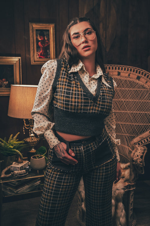 Soul Sister since 1969 - Viola Plaid vest