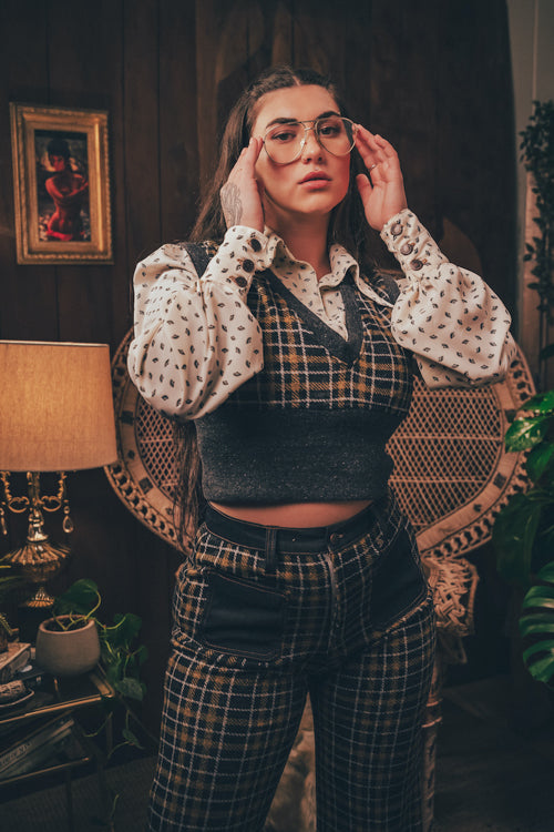 Soul Sister since 1969 - Viola Plaid vest