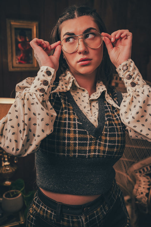 Soul Sister since 1969 - Viola Plaid vest