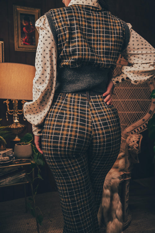 Soul Sister since 1969 - Viola Plaid vest