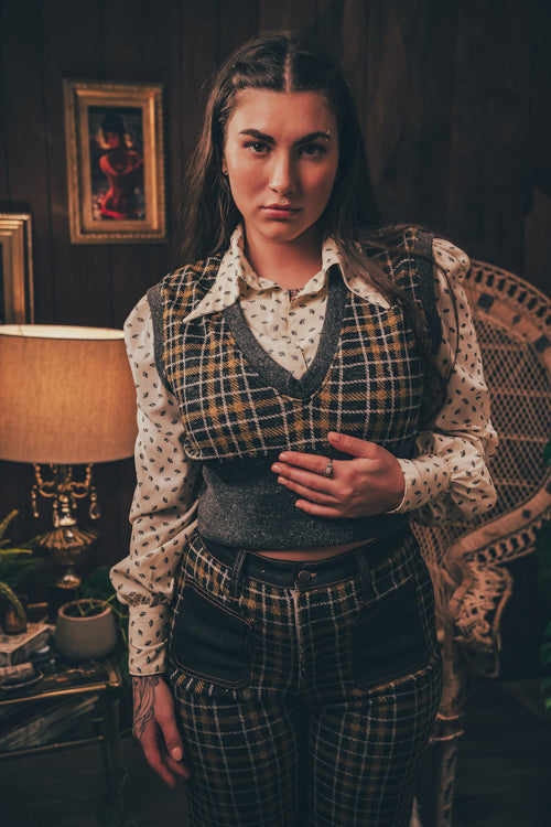 Soul Sister since 1969 - Viola Plaid vest