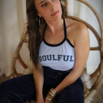 Soulful Halter top - blue]- Soul Sister since 1969