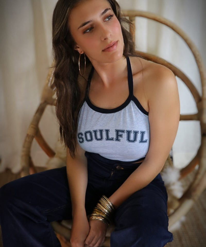 Soulful Halter top - blue]- Soul Sister since 1969
