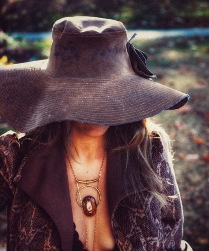 soul sister since 1969 - Soulful Hippie Hat Brown Faux suede aux suede 