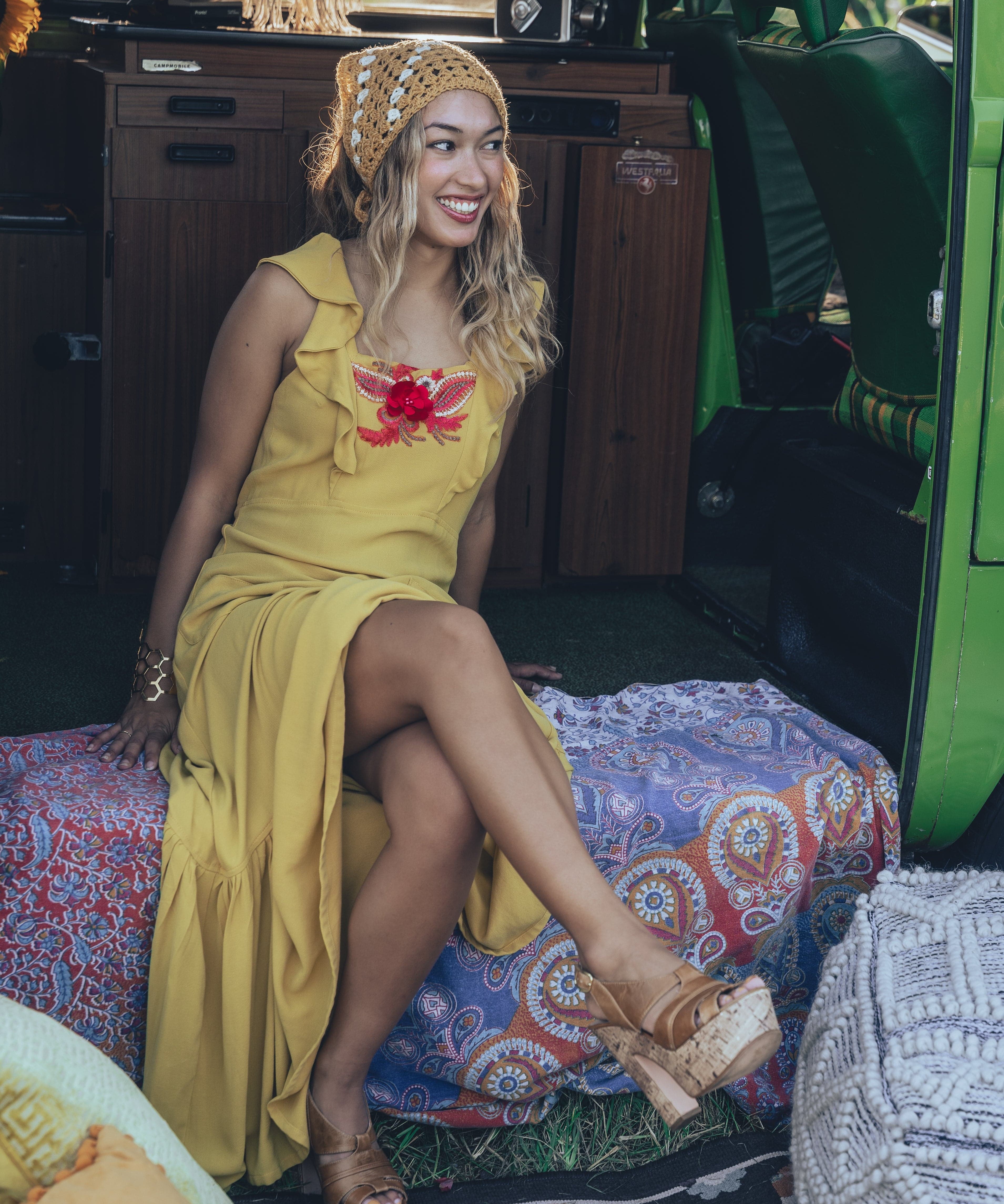 Eden Long backless Boho Dress - Yellow - Soul Sister since 1969