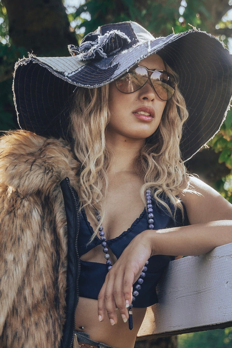 Soulful Hippie Denim Patchwork hat - Soul Sister since 1969