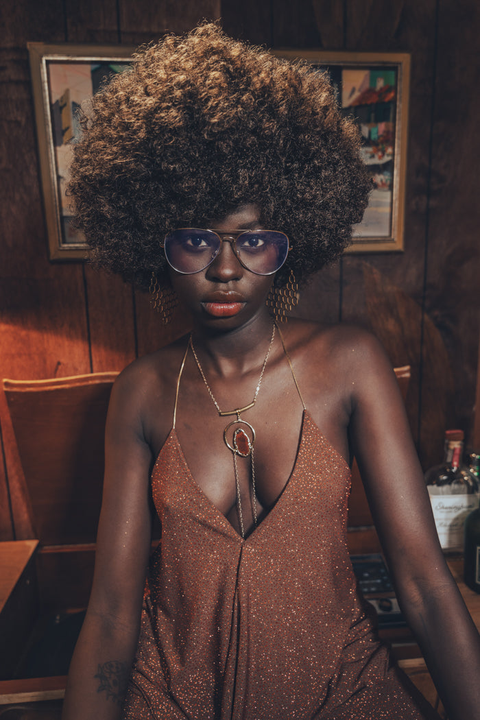 Grace Halter neck top - copper glitter - Soul Sister since 1969