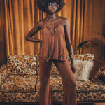 Grace Halter neck top - copper glitter - Soul Sister since 1969