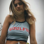 Soulful Halter Top - Blue/Navy/Red
